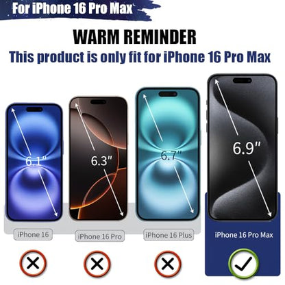 Battery Case for iPhone 16 Pro Max, 5000mAh Rechargeable Extended Battery Charging/Charger Case, Add 100% Extra Juice (6.9 inch) Black
