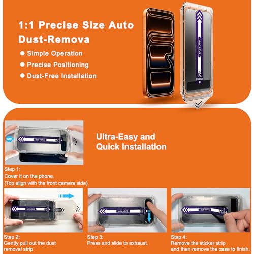 2-Pack Matte Privacy Screen Protector for iPhone 17 Pro Max,Anti-Glare & Anti-Spy,Anti-Fingerprint,Smooth as Silk,Easy Installation, Military-Grade 9H Hardness - size: iPhone 17 Pro Max
