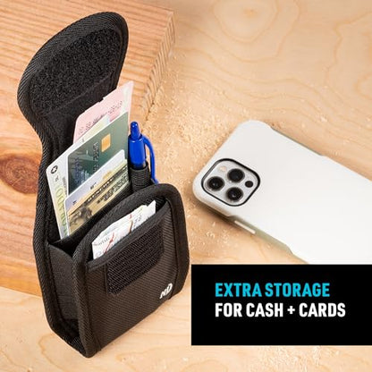 Nite Ize Clip Case Cargo Universal Rugged Holster - Belt Clip Phone Case for Easy Access - Heavy Duty & Protective - Multi-Purpose - Durable Design - Hardshell Horizontal, XL - size: Large, style: Vertical