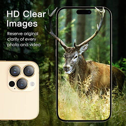 JETech Camera Lens Protector for iPhone 14 Pro/14 Pro Max, Gold, 1 Set - color: Gold