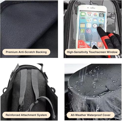 Motorcycle Bag for Suzuki GSX1300R Hayabusa 1999-2016, Waterproof and Durable Motorbike Bag Touch Screen Phone Bag Easy to Install Scratch-Resistant
