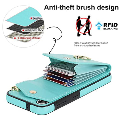 Asuwish Wallet Case for Samsung Galaxy A16 5G/4G Women Men Teal | with Tempered Glass Screen Protector, Ring Holder, RFID Blocking, Card Holder, Wrist Strap, PU Leather, Cover for A 16 - color: Teal