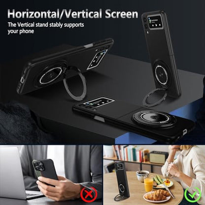Magnetic Case for Samsung Galaxy Z Flip 3, [Compatible with MagSafe] Military Grade Shockproof Slim fit Samsung Z Flip 3 Phone Case with Magnetic Ring Kickstand Black - color: Black, size: Samsung Galaxy Z Flip 3
