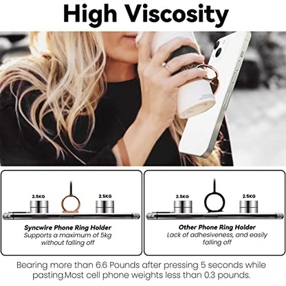 Metal Cell Phone Ring Holder Finger Ring Stand, 360 Degree Rotation Ring Kickstand Grip Holder for Magnetic Car Mount, Rose Gold - color: Rose Gold