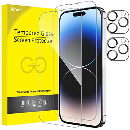 JETech Screen Protector for iPhone 14 Pro Max, 2+2 Pack - size: iPhone 14 Pro Max