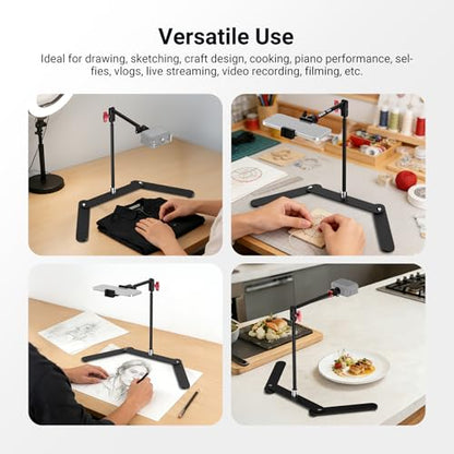 NEEWER Overhead Phone Tripod Stand w Dual Ball Head Shock Absorbent, DS026