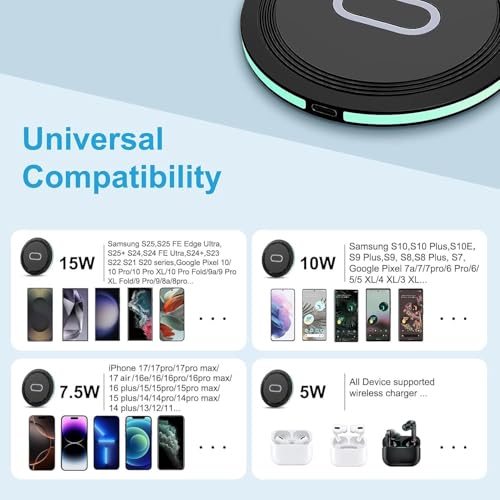 Wireless Charger Fast Charging Pad for Samsung Galaxy S26 FE Ultra S25 S24