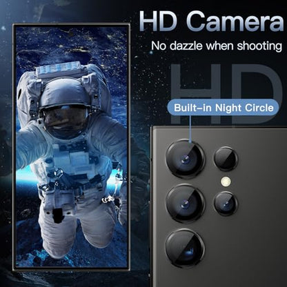 JETech Camera Lens Protector for Samsung Galaxy S24 Ultra, Black, 1 Set