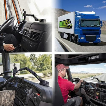 Truckules Truck Phone Mount, 16.9" Long Holder, 18 Wheeler, Green - color: Green