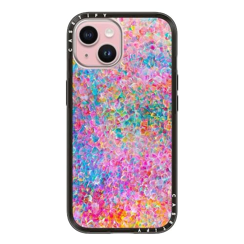 CASETiFY for iPhone 15 Case - Compact Compatible with MagSafe | Slim and Sleek | 4ft. 2x Military Grade Drop Protection | My Neon Summer by Ingrid Ching | Black - color: 06. My Neon Summer, size: Iphone 15 (Magsafe)