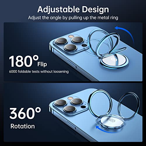 SYNCWIRE Adhesive Phone Ring Holder, Cell Phone Grip, iPhone Ring Stand - color: Blue, size: 1 Pack
