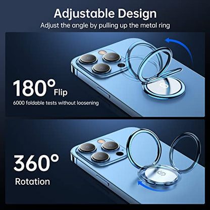SYNCWIRE Adhesive Phone Ring Holder, Cell Phone Grip, iPhone Ring Stand - color: Blue, size: 1 Pack