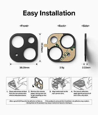 Ringke Camera Styling [Make the Phone Look Better] Compatible with iPhone 15 Camera Lens Protector and iPhone 15 Plus Camera Lens Protector, Protective Stylish Aluminum Frame - Black - size: iPhone 15 & 15 Plus