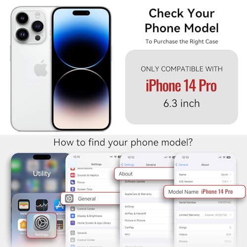 for iPhone 14 Pro - Phone Case Wallet Magnetic Detachable, Black - color: Black, size: iPhone 14 Pro