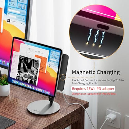 LULULOOK Magnetic Wireless Charging Stand for iPad Air 11" M4 (2026)/M3/M2 - size: for iPad Air 11" M4/M3/M2 | iPad Pro 11" 1-4
