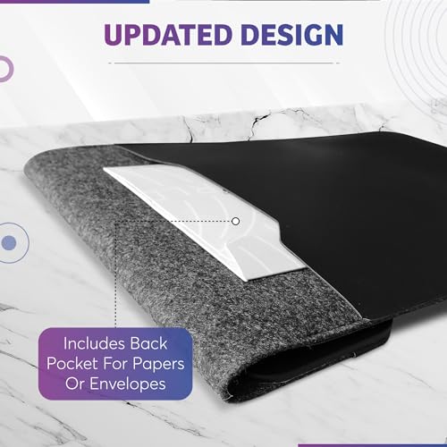 4-in-1 Laptop Sleeve with Wireless Charging - 13/14 inch - Updated Version- Charging Mat for Laptop - Compatible with MagSafe - Use as Case, Phone and Earbuds Charging Pad, Desk and Mouse Pad