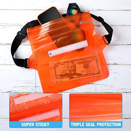 24 Pcs Phone Waterproof Pouch Bag with Waist Strap Waterproof Fanny Pack Keep Your Phone and Valuables Safe and Dry for Beach Accessories Kayaking Swimming Boating Snorkeling Pool Water Park, 12 Color