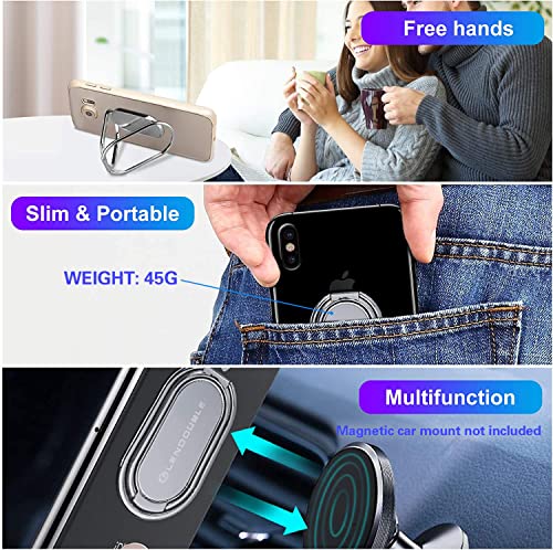 Phone Ring Holder Finger Kickstand, Foldable Cell Phone Stand, Silver - color: Adhesive- Silver