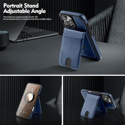 Shieldtop Compatible with MagSafe iPhone 16 Pro Wallet Case,Blue | 2 in 1 Detachable Magnetic,Credit Card Holder Slots,RFID Blocking,PU Leather,Kickstand,Flip Folio Phone Cover for Men & Women - color: Blue, size: iPhone 16 Pro 6.3"