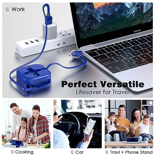 3 in 1 Multi Charging Cable 4A, Multiple Chargers for All Devices, 4Ft 2Pcs