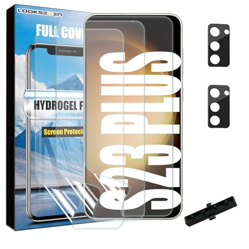 3 Hydrogel Films + 2 Tempered Glass Lens Protector For Galaxy S23 Plus - size: S23 Plus