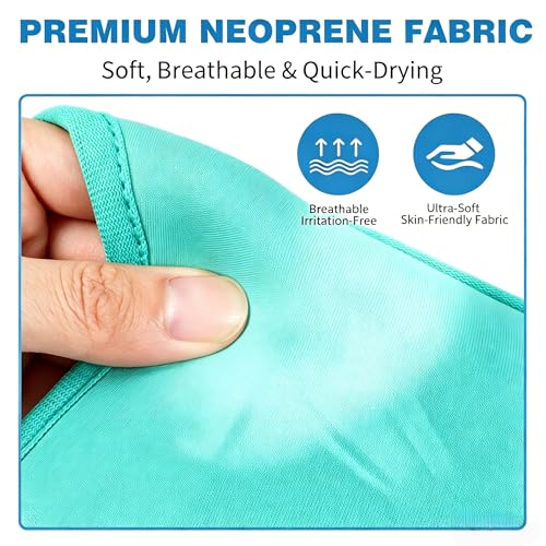 Yosoai Premium Neoprene Water Baby Carrier, Safer Wider 50mm Strap & 60mm Slide Lock Buckle, Ergonomic X+H Back Support, Quick Dry Land & Water Baby Carrier with Waterproof Phone Pouch - color: Lake Blue
