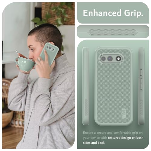 TUDIA for Google Pixel 10a Case (2026) - [MergeGrip] Dual Layer Heavy Duty Slim [Military Grade Drop Tested] Shockproof Protective Pixel 10A Phone Cases - Green Lily - color: Green Lily, size: Pixel 10a Standard