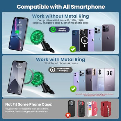 Wireless Charger Magnetic Mount Compatible with Toyota Tacoma 2016-2023 - style: Magnetic Charger Mount