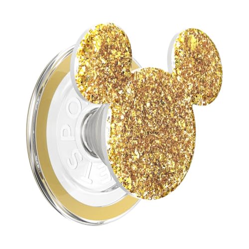 PopSockets Phone Grip for MagSafe, Magnetic Holder- Earridescent Ears - color: Earridescent Mickey Gold, style: MagSafe