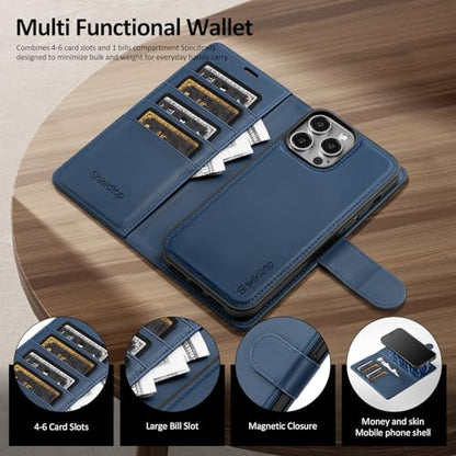 Shieldtop Compatible with MagSafe iPhone 13 Pro Wallet Case,Blue - color: Blue, size: iPhone 13 Pro - 6.1"