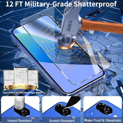 letosan 3 Pack for Google Pixel 10a Screen Protector Tempered Glass + 2 Pack Camera Lens Protector, Military Grade Shatterproof, 9H Hardness, Fingerprint Unlock,Case Friendly 6.3 Inch - size: Pixel 10A-6.3 Inch
