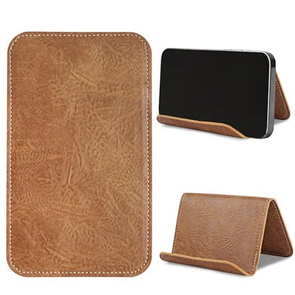 Airplane Travel Essentials for Flying Flex Flap Cell Phone Holder & Flexible Tablet Stand for Desk, Bed, Treadmill, Home & in-Flight Airplane Travel Accessories(1-Crazy Brown) - color: 1-Crazy Brown
