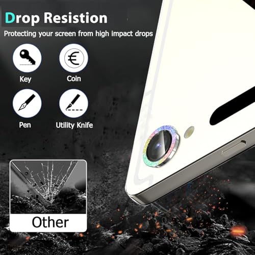Zeking 2 Set for Samsung Galaxy Tab S10 FE Camera Lens Protector - color: GlitterColor
