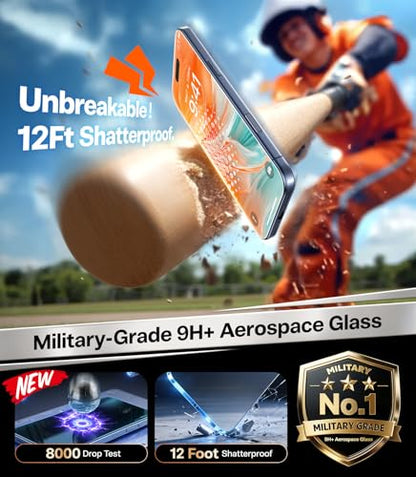 TORRAS Uncrackable 9H+ for iPhone 17 Pro Max Privacy Screen Protector [ 12FT Military-Grade Anti Shatter] [Top 25° Anti Spy, Data Protection] Full Coverage Tempered Glass, 2-Pack 6.9" - size: 17 Pro Max(6.9 inch)