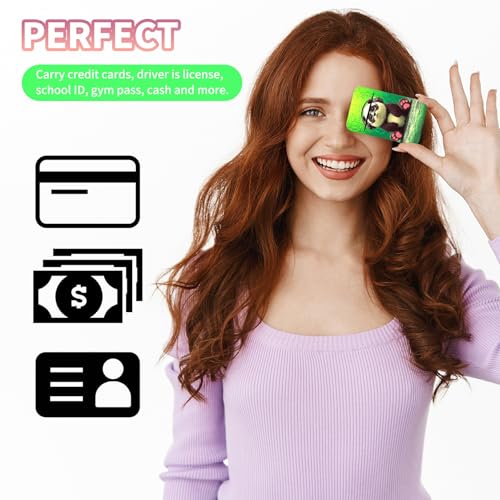 Phone Credit Card Holder Stick on, Cell Phone Pocket Self Adhesive Stretchy Stick on Wallet ID Credit Card Case Pouch Sleeve with Flap for All Smartphones, Forest Panda - color: Forest Panda