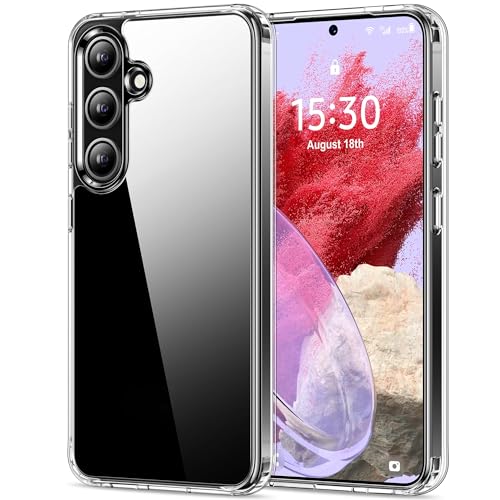HOOMIL Case for Samsung Galaxy S24, Anti-Yellowing, Clear | Shockproof & Drop Protection, Scratch Resistant, Wireless Charging Compatible, Transparent Hard Back Phone Cover - color: Clear, size: Samsung Galaxy S24