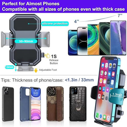 Phone Holder Bike Mount for Peloton Treadmill - Universal Goosencek Holder Fit Spin Bike, Indoor Exercise Bicycle, Mic Stand, Scooter, Stroller, Wheelchair - Fit All 4-7" Cell Phones & iPhone