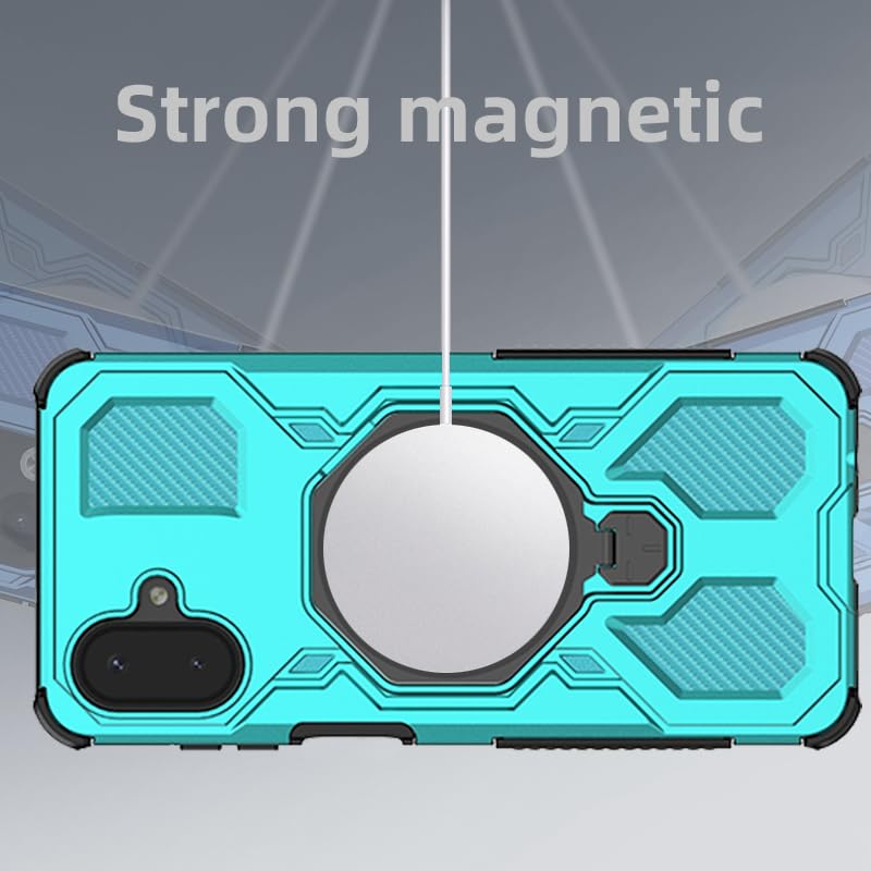 Asuwish Phone Case for Samsung Galaxy A07 4G with Tempered Glass Screen Protector Cover and Magnetic Ring Holder Kickstand Protective Hard Mobile Hybrid Cell Accessories AO7 A 07 Women Men Teal