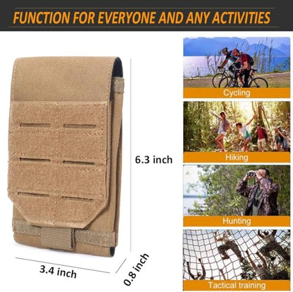 Molle Phone Pouch, Od Green Small Tactical Cell Phone Holster, Heavy Duty Waterproof Smartphone Case Holder for Vest Belt Waist (Army Green) - color: MILITARY GREEN