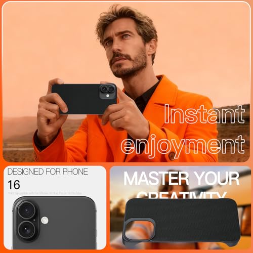 Phone Case Crafted for iPhone 16,Black - color: Black, size: iPhone 16