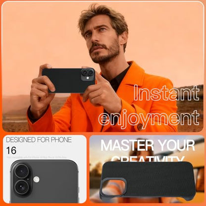 Phone Case Crafted for iPhone 16,Black - color: Black, size: iPhone 16