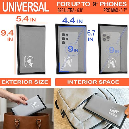 Faraday Bag Anti-Tracking GPS RFID Car Key Signal Blocker Wallet Shielding Pouch Protective Case for Cell Phone Car Key FOB, Data Privacy, Electronic Device Security (SILVER - NYLON) - color: SILVER - NYLON