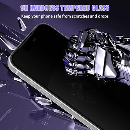 For iPhone 17 Pro Privacy Screen Protector (2 Pack) - size: iPhone 17 Pro