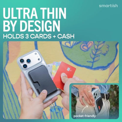Smartish MagSafe Wallet, Side Hustle Classic, Card Holder, Black - color: Black Tie Affair, size: Classic - Slim