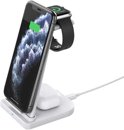 Charger Stand 15W Fast Charging Dock Station 3 in 1 Mobile Phone Holder Charger