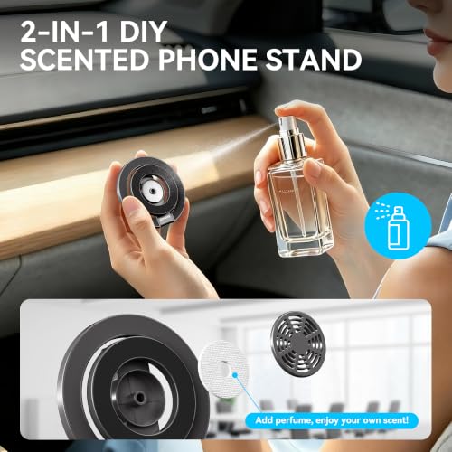 MagSafe Magnetic Phone Ring Holder Grip for Mag Car Mount, Black - color: Black