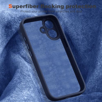 Case for iPhone 16 with 360°Spin Stand,6.1" Dark Blue | Magnetic 360°Spin Stand,Compatible with Mag-Safe,Soft Silicone 16 Case - color: Dark Blue, size: Iphone 16
