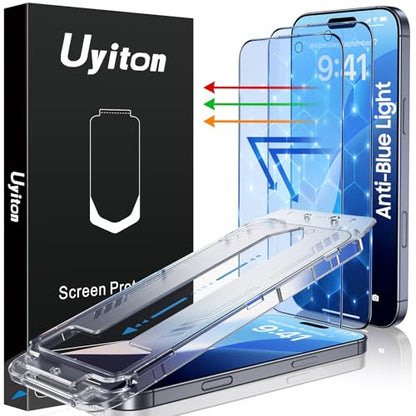 Uyiton for iPhone 16 Pro Max Screen Protector (Anti-Blue Light) - size: iPhone 16 Pro Max - 6.9 inch