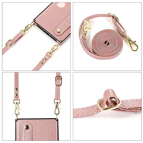 CCSmall for Samsung Galaxy S23+ Plus Crossbody Case w Card Holder KB Rose - color: Rose, size: Galaxy S23 Plus