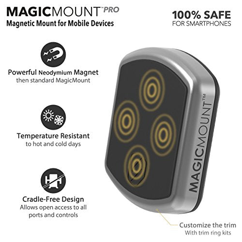 Scosche MPV2PK-UB MagicMount Pro Magnetic Car Phone Holder - Strong Magnet Mount for iPhone and Android - Secure Magnetic Mount for Car Air Vent - Universal 360° Adjustable Mobile Cell Holder - 2-Pack - size: 2 Pack, style: Vent